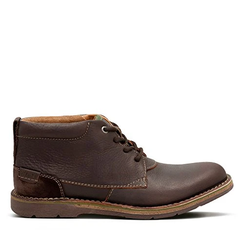 حذاء Clarks Bantham Men’s Oxford – جلد بني بدرجات فاتحة ومظلمة، رباط علوي، نعل مطاطي مبطن